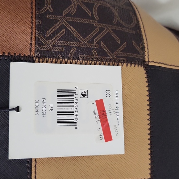 Calvin Klein Dark Brown Monogram Tote - Picture 5 of 11